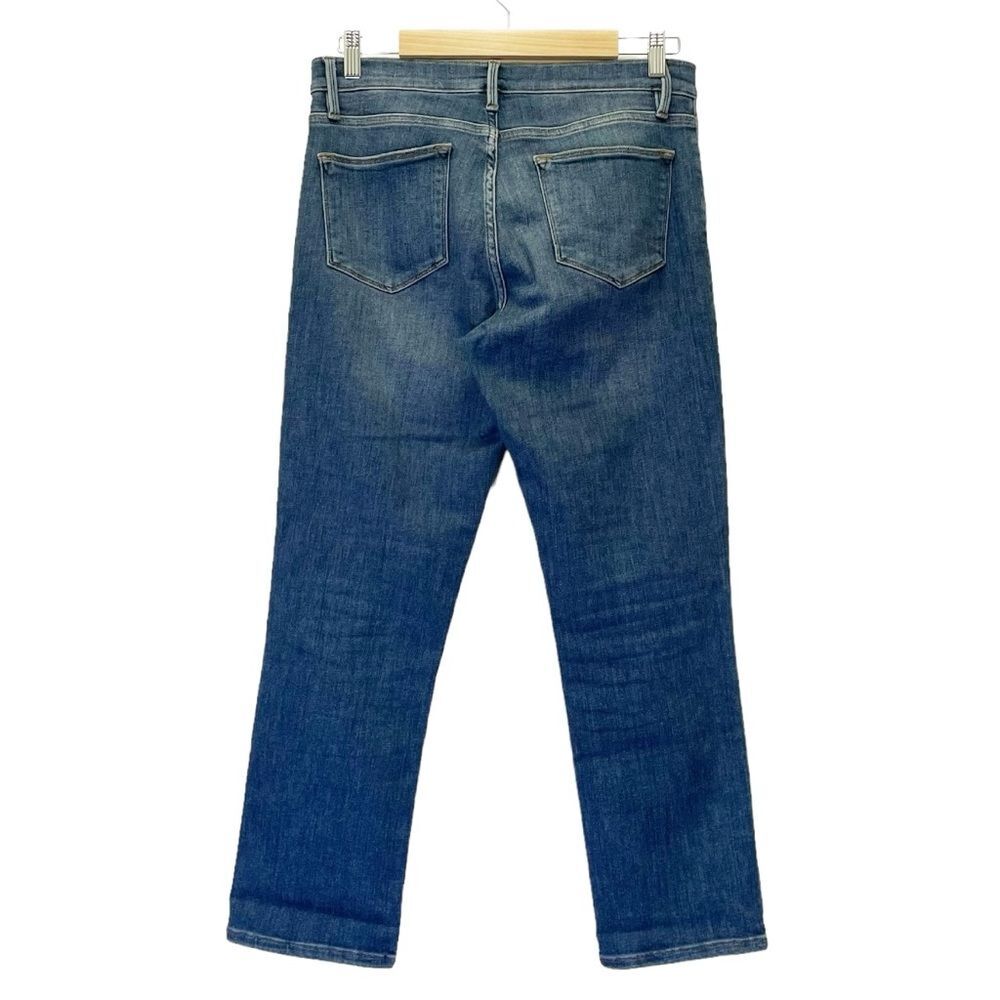 Frame Denim Le High Straight Cropped Jeans in Bestia Medium Wash Women’s Size 29 - Picture 3 of 12